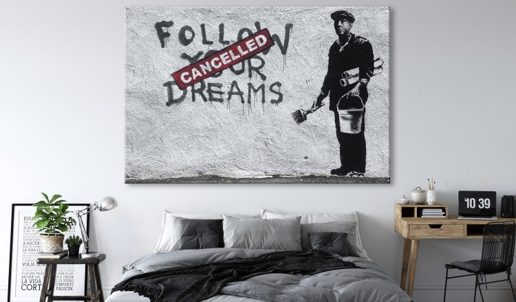 Large canvas print Follow Your Dreams Cancelled by Banksy [Large Format] 136448 additionalImage 4