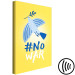 Canvas Print No War (1-piece) Vertical - blue bird on yellow background with text 142448 additionalThumb 6
