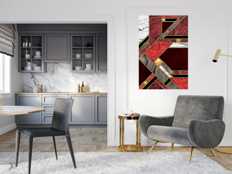 Wall Poster Red and Gold Geometry [Poster] 142848 additionalImage 9