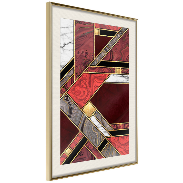 Wall Poster Red and Gold Geometry [Poster] 142848 additionalImage 19