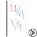Canvas Print Miami Vibe Sign (1-piece) - colorful holographic text in English 144348 additionalThumb 6