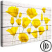 Canvas Art Print Yellow Flowers (1-piece) - lemon plants on a light wood background 144648 additionalThumb 6
