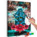 Paint by Number Kit Blue Deity - Levitating Ganesha against the Background of a Waterfall 146548 additionalThumb 3