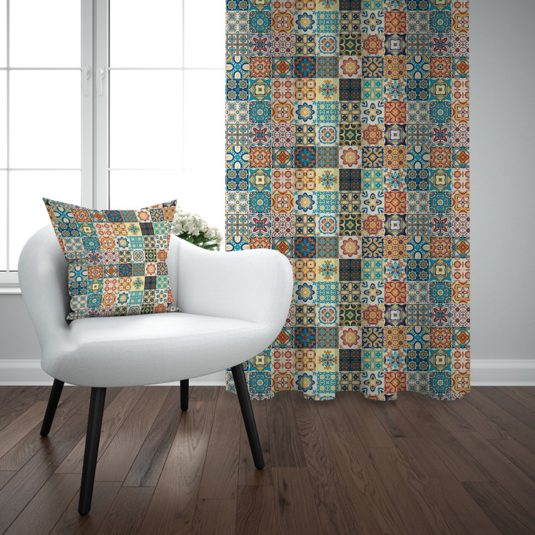 Decorative Curtain Spanish arabesque - a motif inspired by patchwork-style ceramics 147248 additionalImage 6