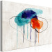 Canvas Print Colorful clouds - orange and blue abstraction on a beige background 149648 additionalThumb 2