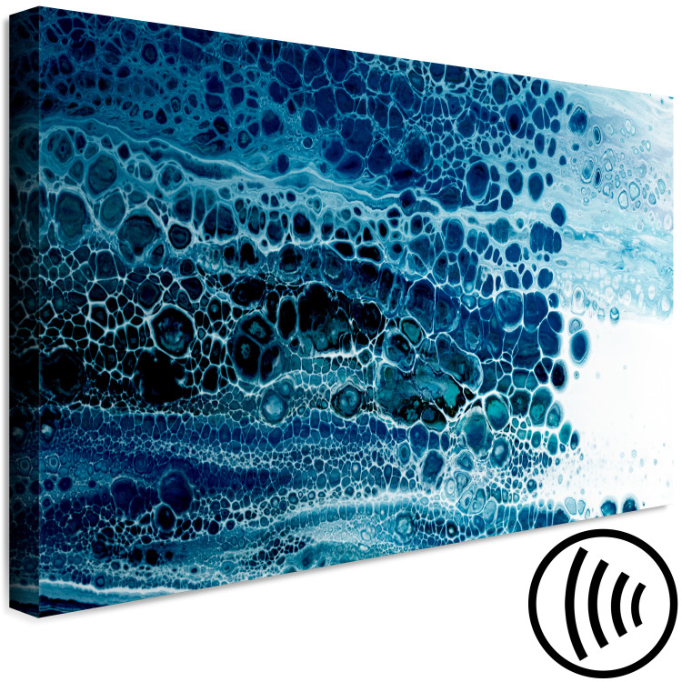 Canvas Cold Abstraction - Natural Structure in Blue Colors 149848 additionalImage 6