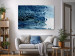 Canvas Cold Abstraction - Natural Structure in Blue Colors 149848 additionalThumb 3