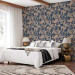 Wallpaper Indian Ornament - Floral Pattern Richly Decorated on a Blue Background 150048 additionalThumb 4