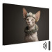 Canvas AI Sphinx Cat - Animal Portrait With Long Ears and Plant Jewelry - Horizontal 150148 additionalThumb 8