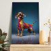 Canvas Print AI Dachshund Dog - Smiling Animal in Colorful Disguise - Vertical 150248 additionalThumb 5