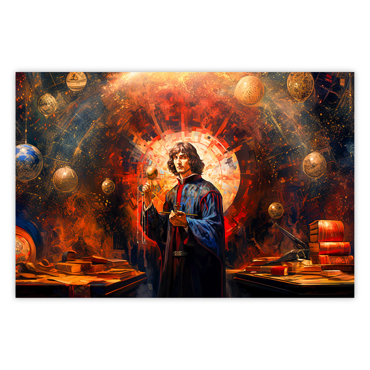Poster A Great Discovery of a Great Man - Copernicus on an Abstract Background 151548