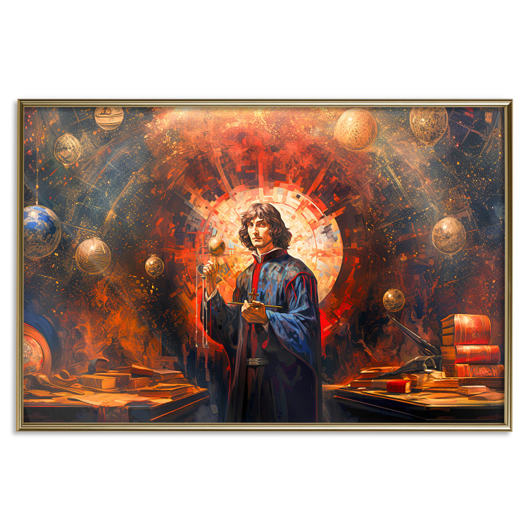 Poster A Great Discovery of a Great Man - Copernicus on an Abstract Background 151548 additionalImage 21