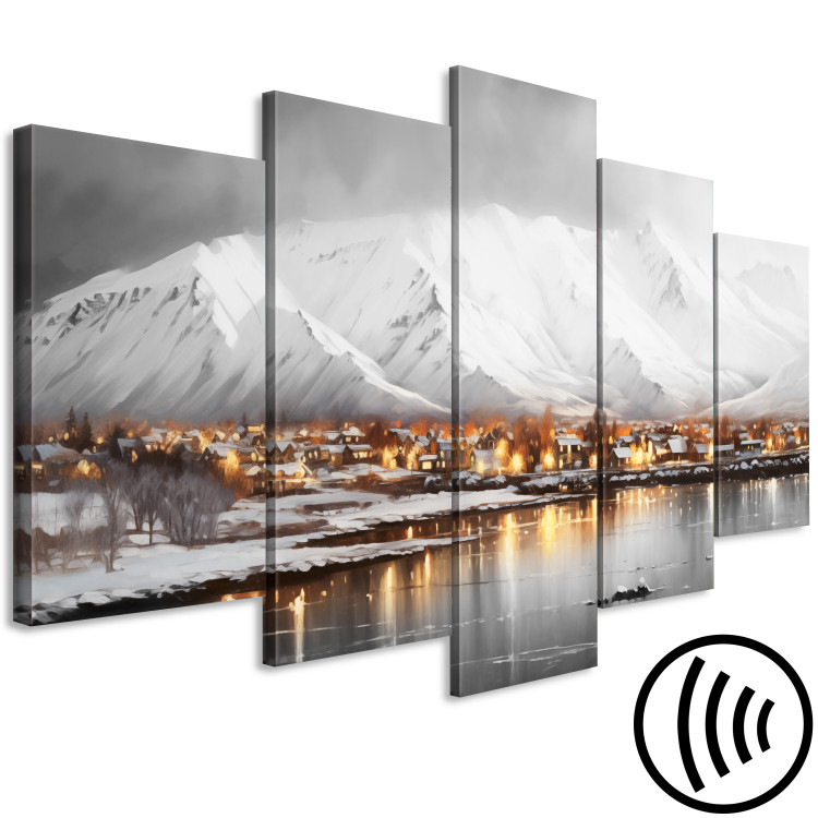 Canvas Print Reykjavik - Winter Panorama of Iceland with Mountain Backdrop 151948 additionalImage 6