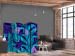 Room Divider Screen Tropical Leaves - Neon Tropical Jungle II [Room Dividers] 152048 additionalThumb 4