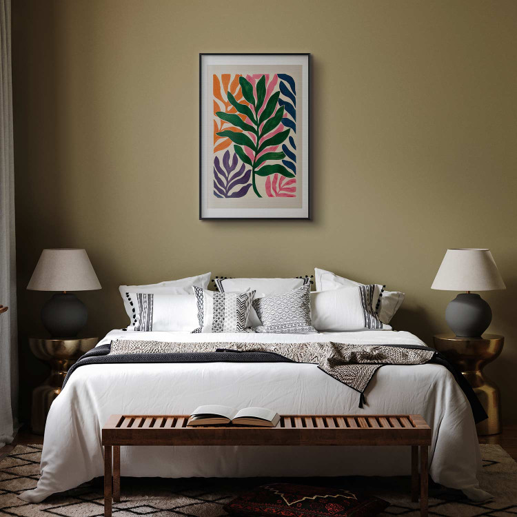 Wall Poster Colorful Leaves - Minimalist Composition With Plants 159948 additionalImage 26
