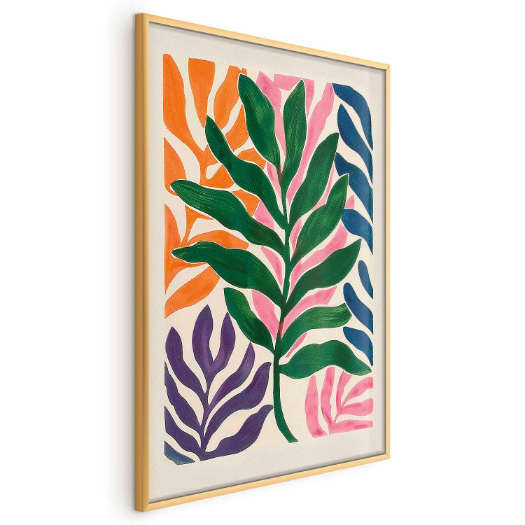 Wall Poster Colorful Leaves - Minimalist Composition With Plants 159948 additionalImage 7