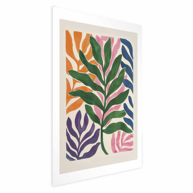 Wall Poster Colorful Leaves - Minimalist Composition With Plants 159948 additionalImage 19
