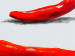 Canvas Pepper (1-piece) - three red chili peppers on a gray background 46748 additionalThumb 3