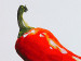 Canvas Pepper (1-piece) - three red chili peppers on a gray background 46748 additionalThumb 2