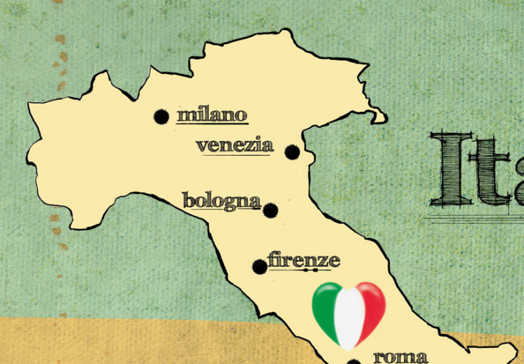 Canvas Art Print Map: Italy 55348 additionalImage 5