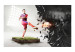 Photo Wallpaper Sporty Abstraction - Soccer player kicking the ball on the field for a teenager 61148 additionalThumb 1