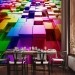 Photo Wallpaper Rainbow Cubes - background pattern with colorful rainbow-themed cubes 61948 additionalThumb 4