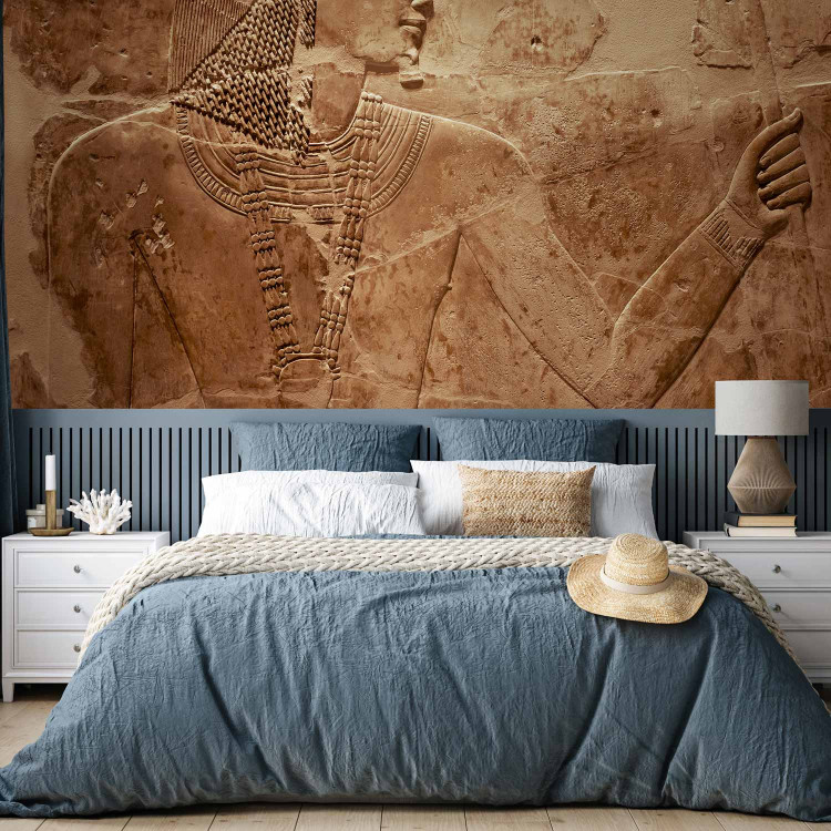 Photo Wallpaper Pharaoh Figure - Ancient Egypt Motif with Stone Bas-Relief 64748 additionalImage 2