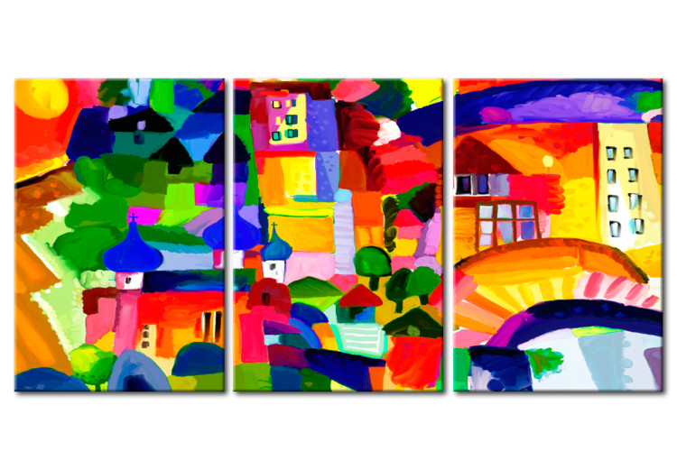 Canvas Colourful Town 88748