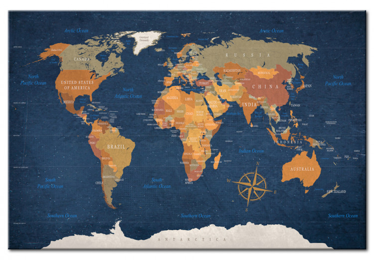 Decorative Pinboard Ink Oceans [Cork Map] 92148 additionalImage 2