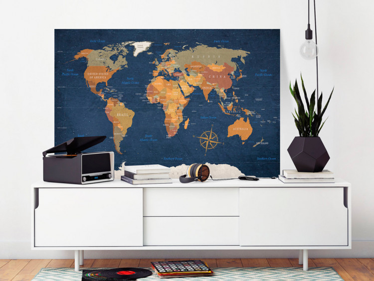 Decorative Pinboard Ink Oceans [Cork Map] 92148 additionalImage 4