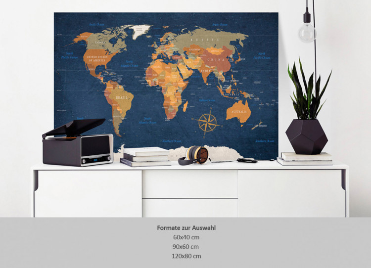 Decorative Pinboard Ink Oceans [Cork Map] 92148 additionalImage 7