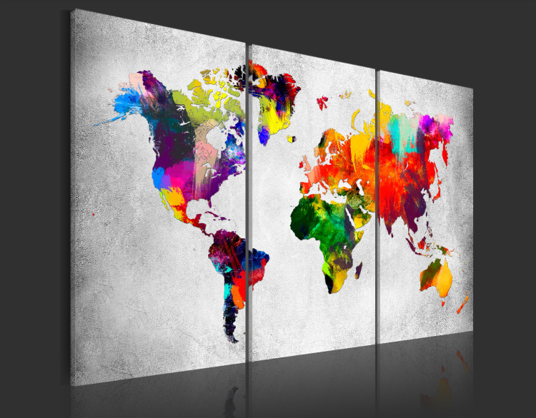 Print On Glass Artistic World - Triptych [Glass] 94548 additionalImage 8