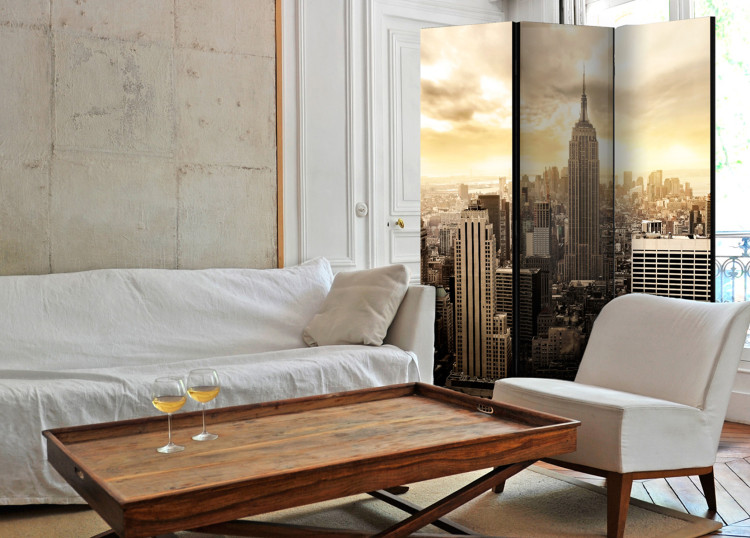 Room Divider Screen Light of New York - city architecture with a panorama of skyscrapers 95248 additionalImage 4