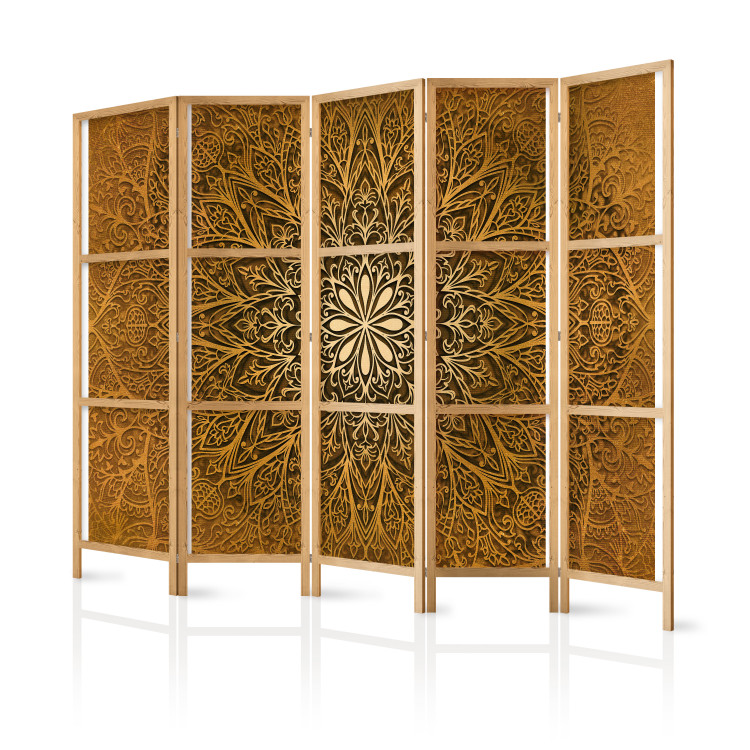 Room Separator Sacred Circle II - brown mandala with oriental ornament motif 95448 additionalImage 5
