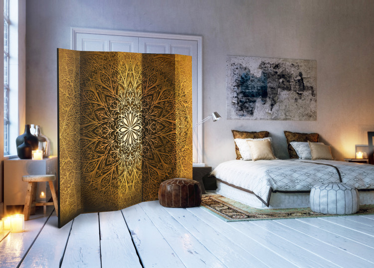 Room Separator Sacred Circle II - brown mandala with oriental ornament motif 95448 additionalImage 4