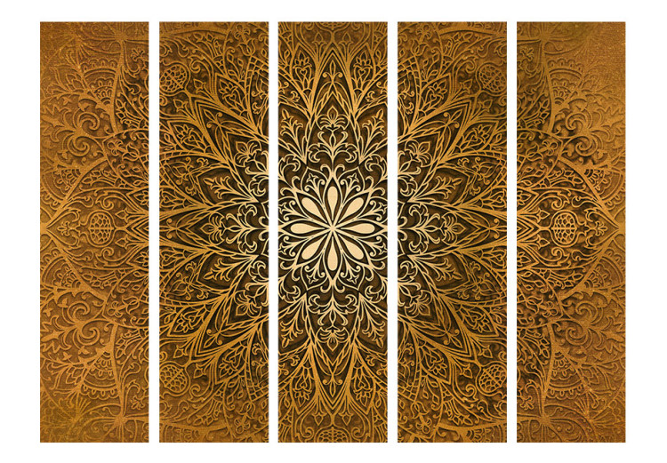 Room Separator Sacred Circle II - brown mandala with oriental ornament motif 95448 additionalImage 3