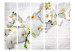 Room Divider Screen Urban Orchid II - orchid flower on the background of a brick white wall 95648 additionalThumb 3