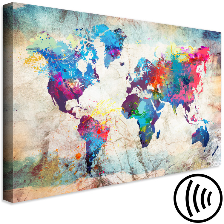 Canvas Print World Map: Colourful Madness 97548 additionalImage 6