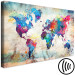 Canvas Print World Map: Colourful Madness 97548 additionalThumb 6