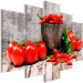 Canvas Print Red Vegetables (5-part) Concrete Wide - Still Life of Bell Peppers 107958 additionalThumb 2