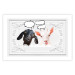 Wall Poster Funny goats - humorous composition with a black and white animal 114358