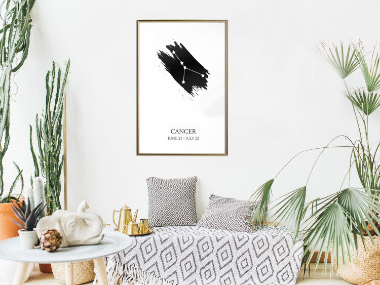 Poster Zodiac signs: Cancer - black and white composition with stars and texts 114858 additionalImage 5