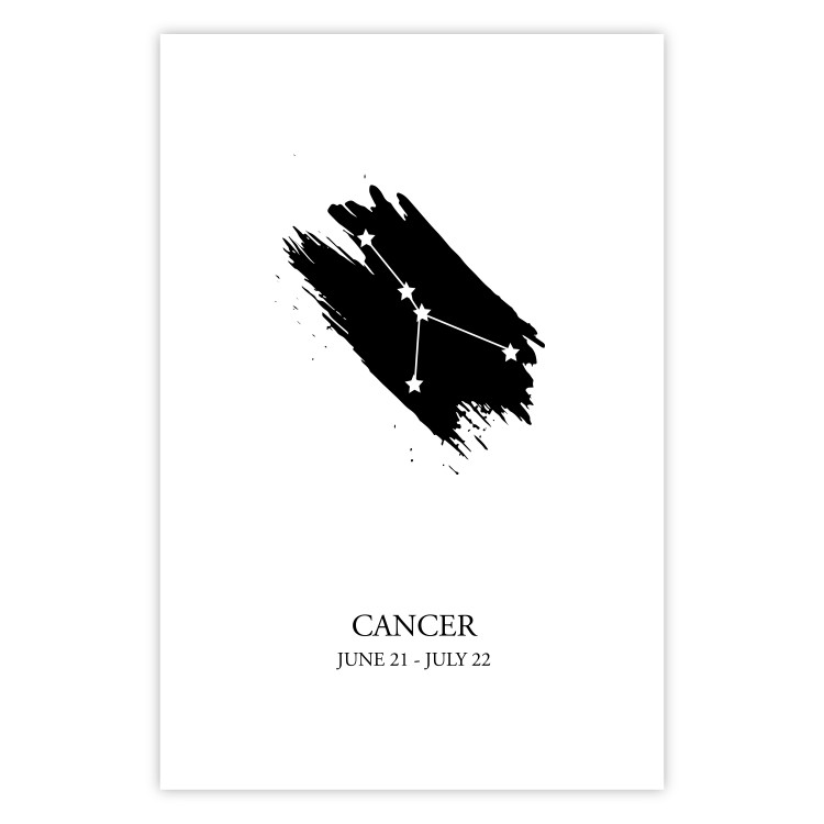 Poster Zodiac signs: Cancer - black and white composition with stars and texts 114858 additionalImage 19