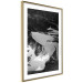 Wall Poster Pond - black and white landscape of a calm lake surface with gray streaks 115058 additionalThumb 12