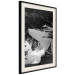 Wall Poster Pond - black and white landscape of a calm lake surface with gray streaks 115058 additionalThumb 13
