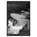 Wall Poster Pond - black and white landscape of a calm lake surface with gray streaks 115058 additionalThumb 18