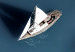 Wall Poster Yacht at sea - landscape of a solitary boat by the sea shore from a bird's eye view 115158 additionalThumb 11