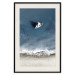 Wall Poster Yacht at sea - landscape of a solitary boat by the sea shore from a bird's eye view 115158 additionalThumb 27