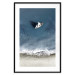 Wall Poster Yacht at sea - landscape of a solitary boat by the sea shore from a bird's eye view 115158 additionalThumb 17