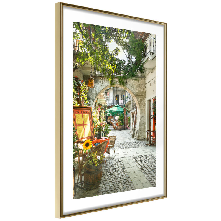 Wall Poster Krakow: Sunny Pub - colorful frame with a charming alley and architecture 118158 additionalImage 8